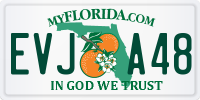 FL license plate EVJA48