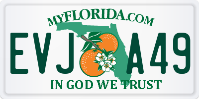 FL license plate EVJA49