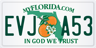 FL license plate EVJA53