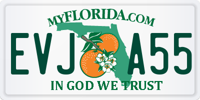 FL license plate EVJA55