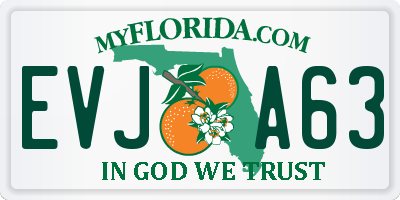 FL license plate EVJA63