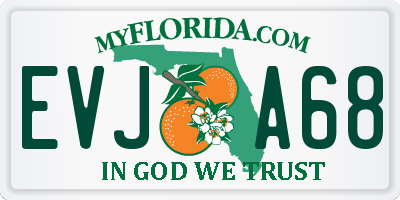 FL license plate EVJA68