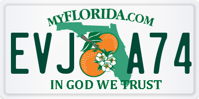 FL license plate EVJA74
