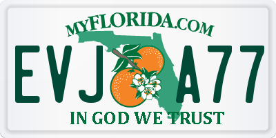 FL license plate EVJA77