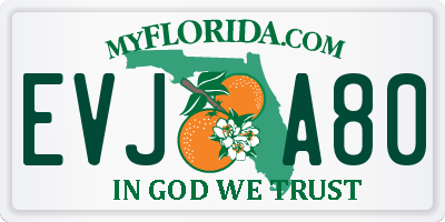 FL license plate EVJA80
