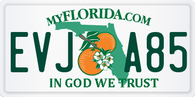 FL license plate EVJA85