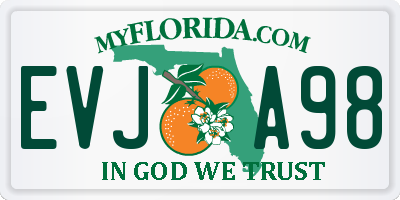 FL license plate EVJA98