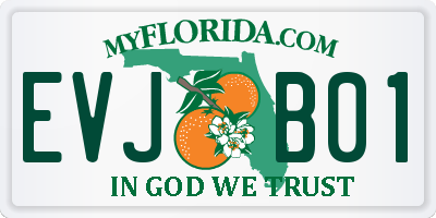 FL license plate EVJB01