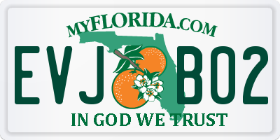 FL license plate EVJB02