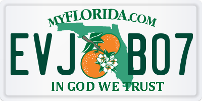 FL license plate EVJB07
