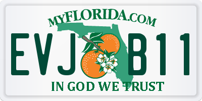 FL license plate EVJB11