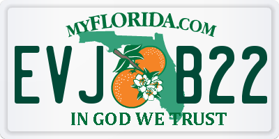 FL license plate EVJB22