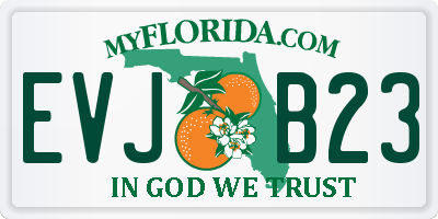 FL license plate EVJB23