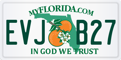 FL license plate EVJB27