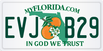FL license plate EVJB29