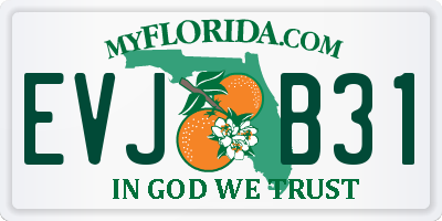 FL license plate EVJB31