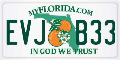 FL license plate EVJB33