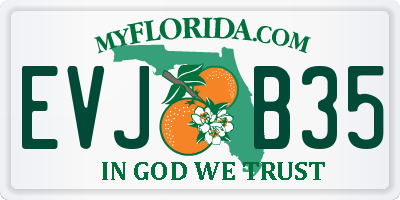 FL license plate EVJB35