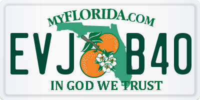 FL license plate EVJB40