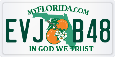 FL license plate EVJB48