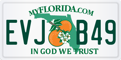 FL license plate EVJB49
