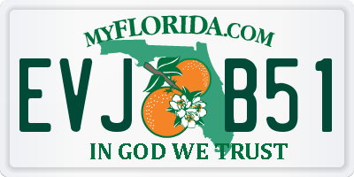 FL license plate EVJB51