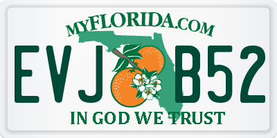 FL license plate EVJB52