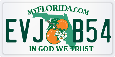 FL license plate EVJB54