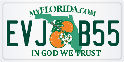 FL license plate EVJB55