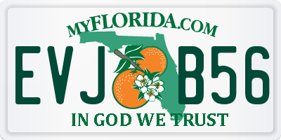 FL license plate EVJB56