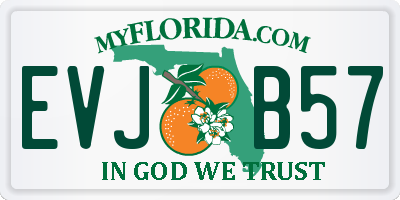 FL license plate EVJB57