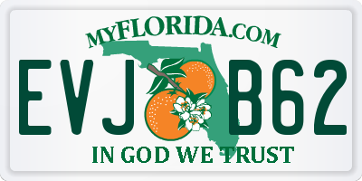 FL license plate EVJB62