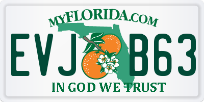 FL license plate EVJB63