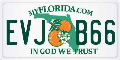 FL license plate EVJB66