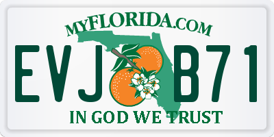 FL license plate EVJB71