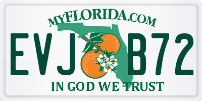 FL license plate EVJB72