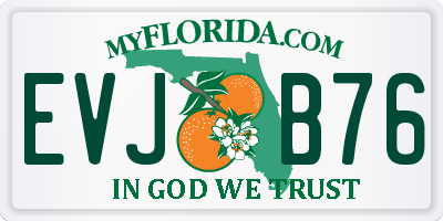FL license plate EVJB76