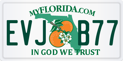 FL license plate EVJB77