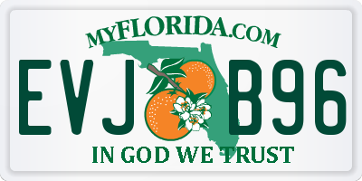 FL license plate EVJB96