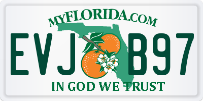 FL license plate EVJB97