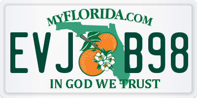 FL license plate EVJB98