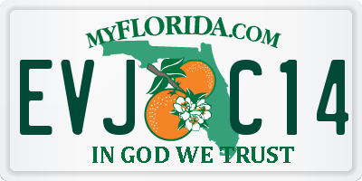 FL license plate EVJC14