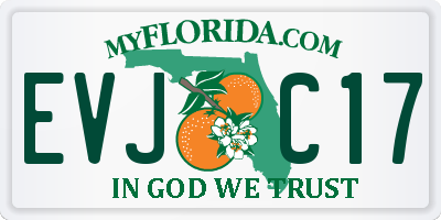 FL license plate EVJC17