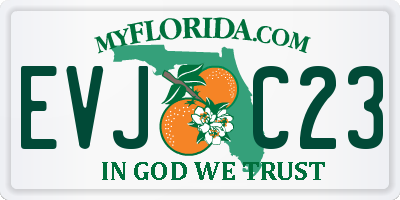 FL license plate EVJC23