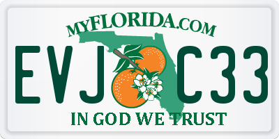 FL license plate EVJC33
