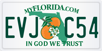 FL license plate EVJC54