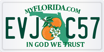 FL license plate EVJC57