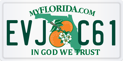 FL license plate EVJC61