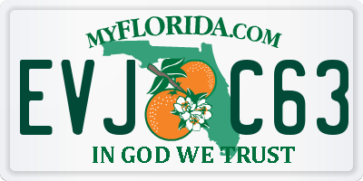 FL license plate EVJC63