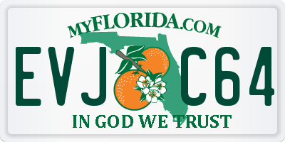 FL license plate EVJC64